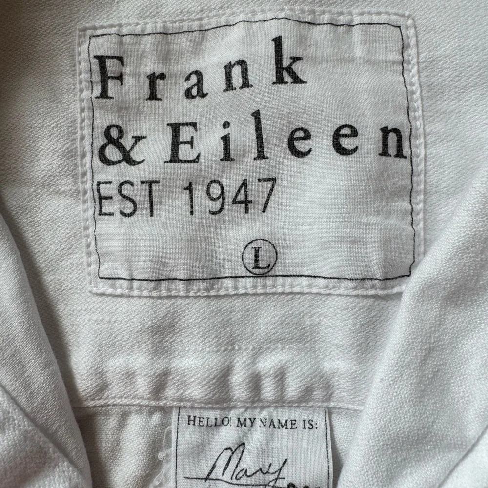 Frank & Eileen Mary Famous Denim White Button Down Shirt Dress Size Large - Picture 6 of 8